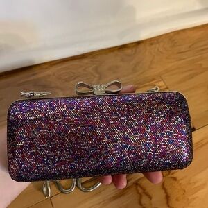 Lulu Townsend glitter bow minaudiere